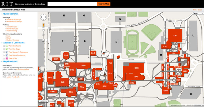 RIT Interactive Map